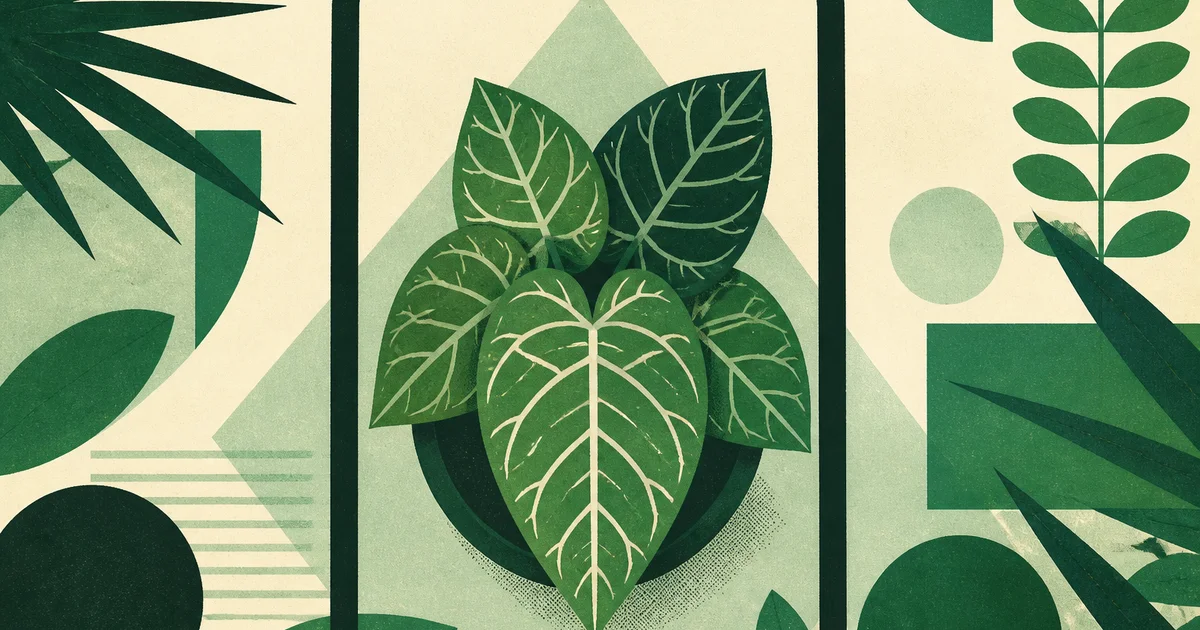 Geometric screenprint illustration of photographing a rare plant for a listing
